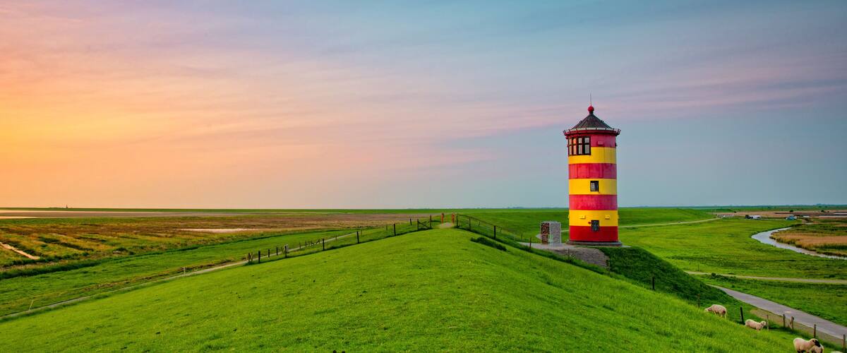 A beautiful lighthouse on the East Frisian coast