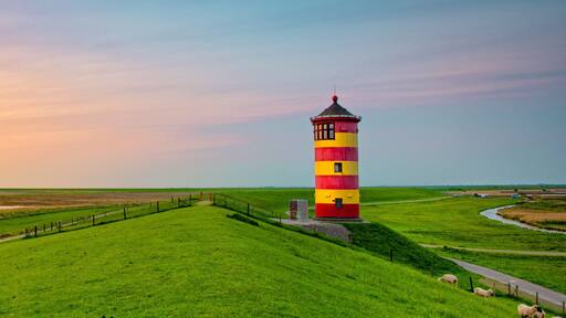 A beautiful lighthouse on the East Frisian coast