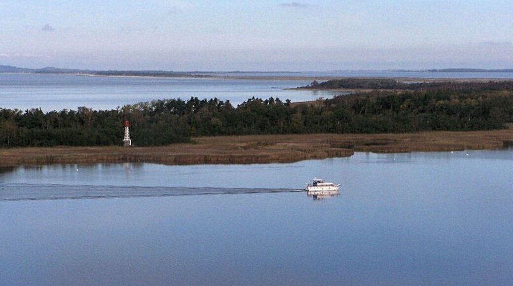 Nationalpark Vorpommersche Boddenlandschaft, Blick von Barhöft über den Bock nach Hiddensee