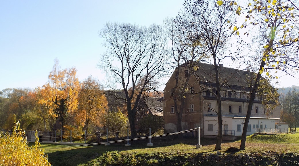 Neumühle, a former watermill near Sautzschen (Wetterzeube, district: Burgenlandkreis, Saxony-Anhalt)