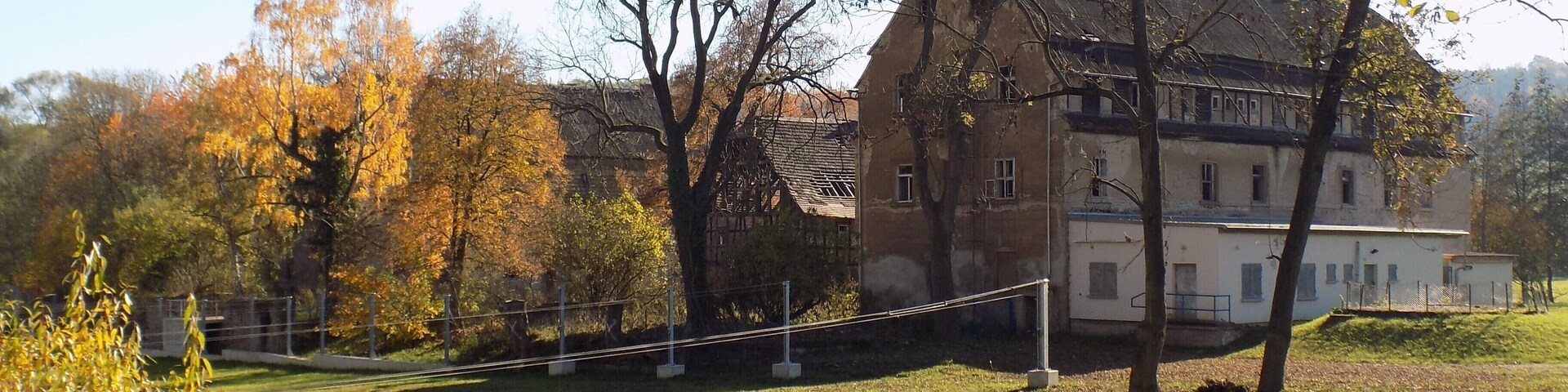 Neumühle, a former watermill near Sautzschen (Wetterzeube, district: Burgenlandkreis, Saxony-Anhalt)