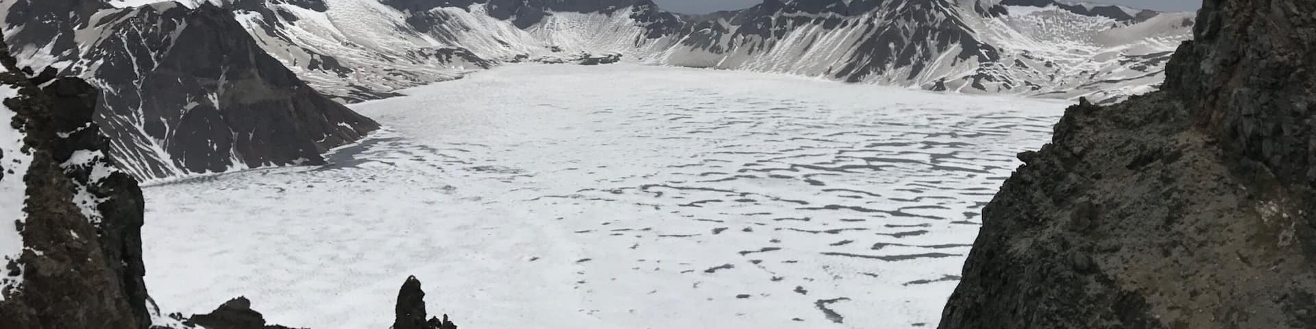 Incredible iced Tianchi(Heavenly Lake)
Impressive even being covered with snow and ice.