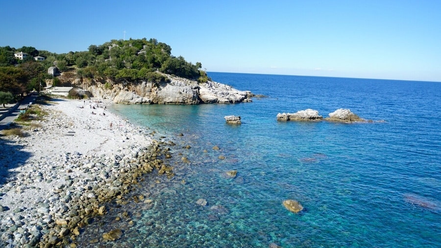 The beach that the movie Mama Mia was thanking please