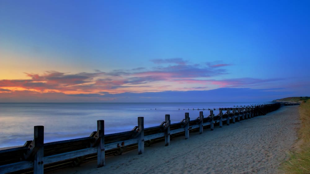 coastal defences in Hopton, Horfolk (UK)