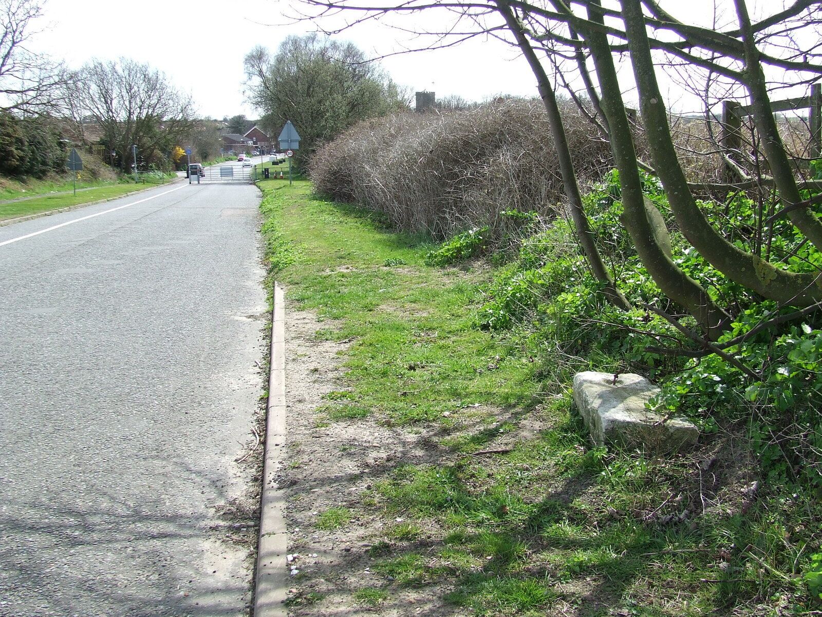 Old Milepost. Old broken milepost on what was the A.12 at Hopton On Sea, Norfolk. For close up view see 1803549