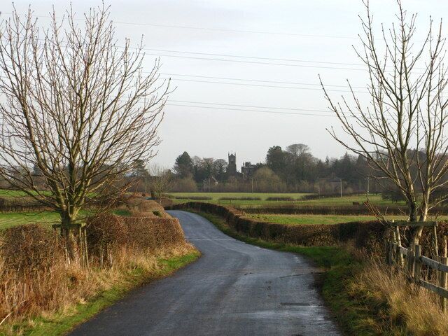 Nidd Lane Looking East towards St Paul & St Margaret's Church.