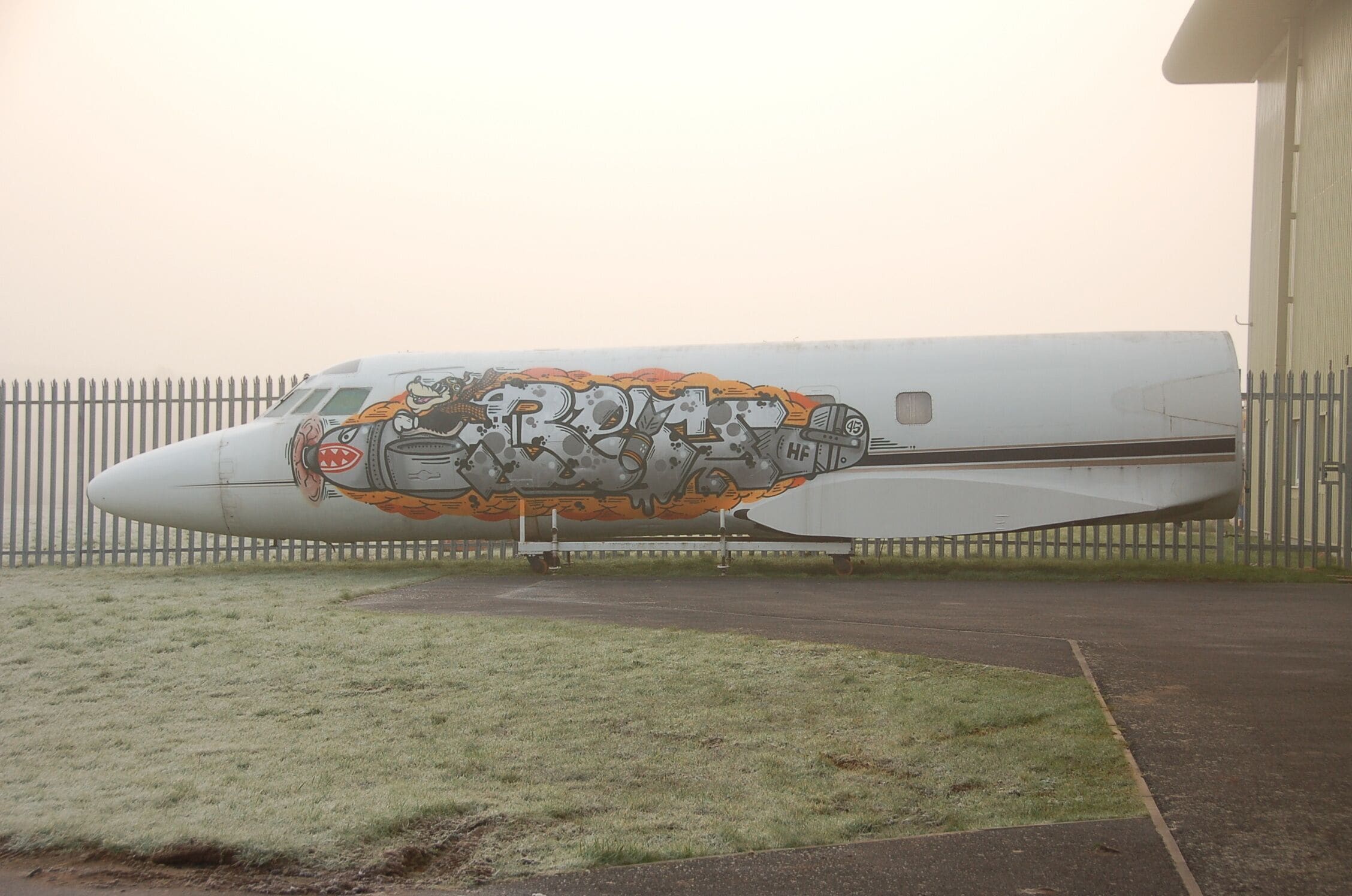 All that remains of Lockheed Jetstar 2 at Kemble,Glos.,17/02/13.