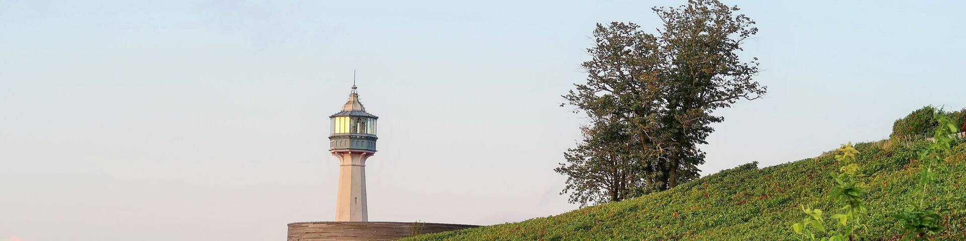 Phare de Verzenay au milieu de la vigne en Champagne Ardenne, en été (France)