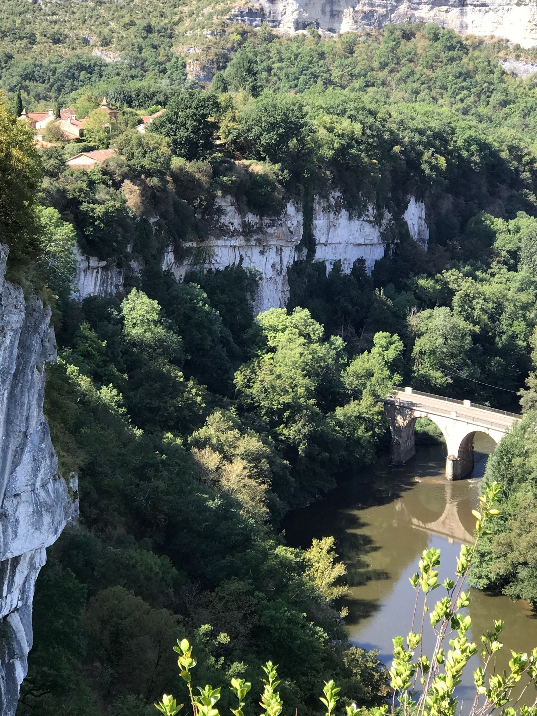 A breathtaking view of the Aveyron gorges from the Corniche road between Saint-Antonin Noble Val and Penne.
