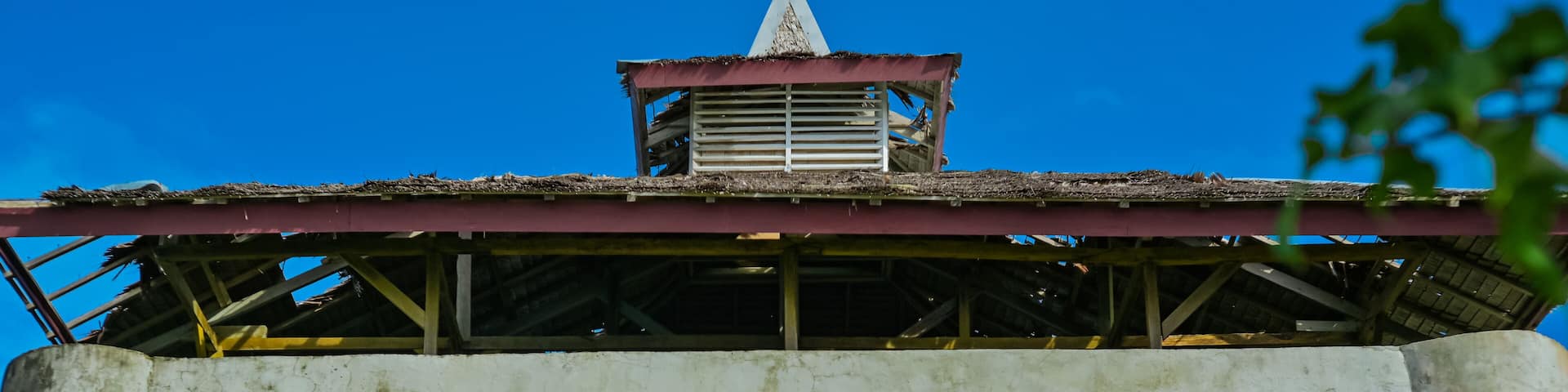 Beverwijk Fort. Architecture of a historic building from Dutch Colonial heritage on Nusalaut Island, Maluku, Indonesia