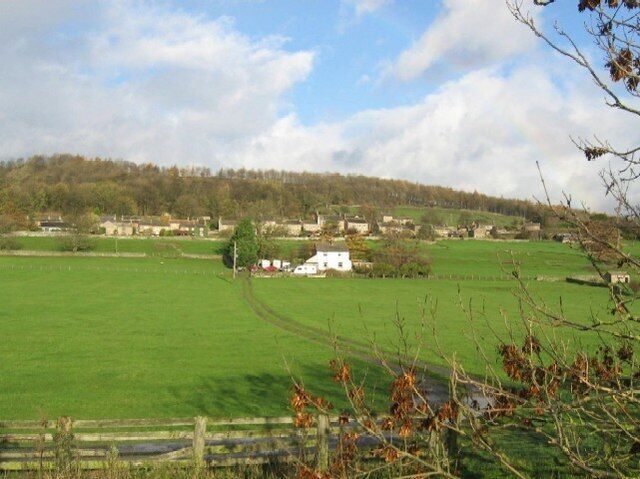 Preston under Scar As seen from the road between Redmire and Wensley.