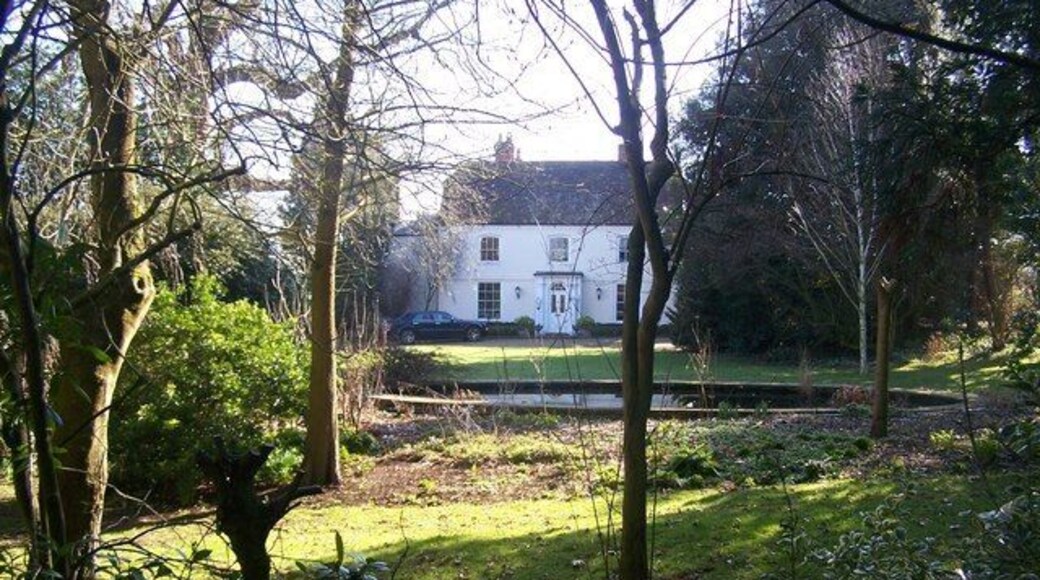 The Old Rectory On Aldon Lane, as seen from footpath to Teston Road.
