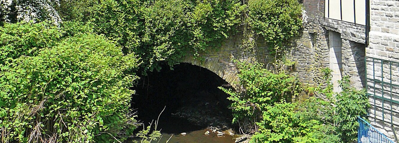 Weir on the River Irwell, Bacup
