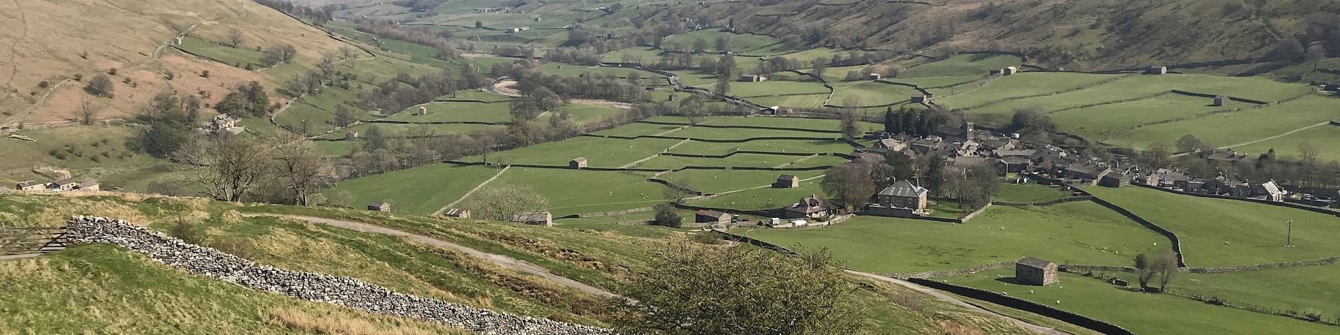 View over Muker, Swaledale, Yorkshire Dales