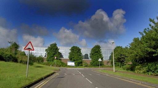 The end of the estate Aztec West Industrial estate.