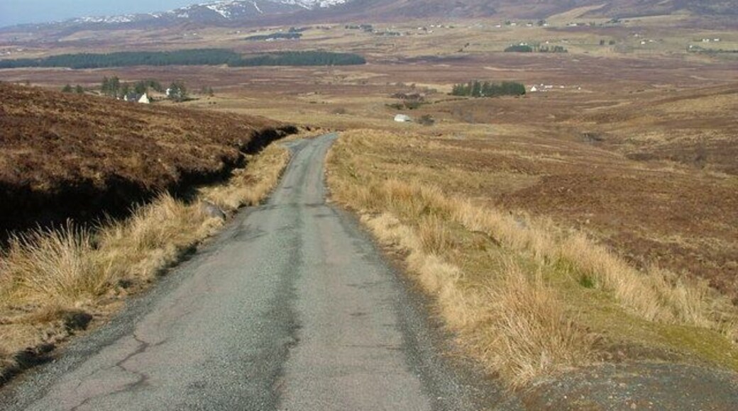 The Glenmore road near Glengrasco Houses at Borve can be seen in the far distance.