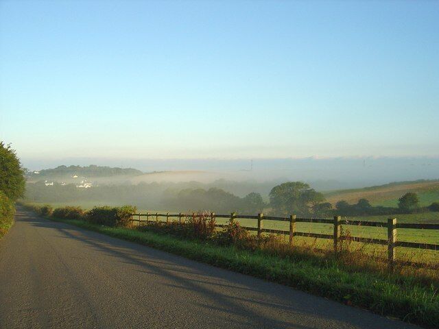 Stoney Cross enshrouded in mist