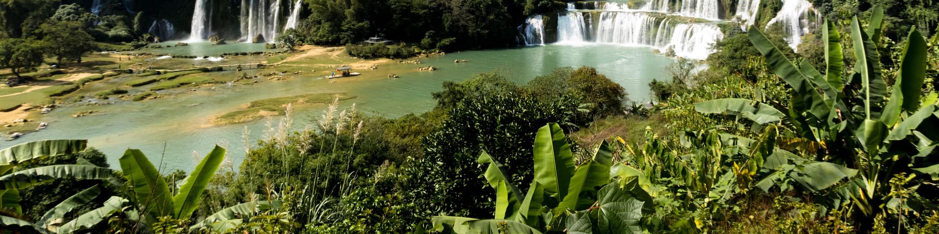 Subtropical Detian Waterfalls on the Chinese Vietnamese border