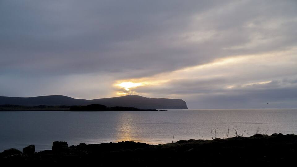 View of the sunset from the house