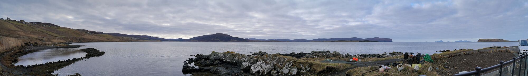 Panorama of the view from the house
