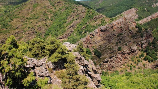 Magnificent colours in the rockformation in the Dourbie canyon