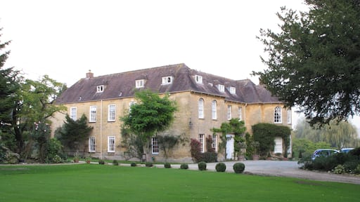 Upper Court, Kemerton. The house has extensive outbuildings converted as self-catering accommodation, and large lawns on which a marquee is pitched when weddings are held at the house. Upper Court was the main location for the Father Brown episode "The Three Tools of Death".