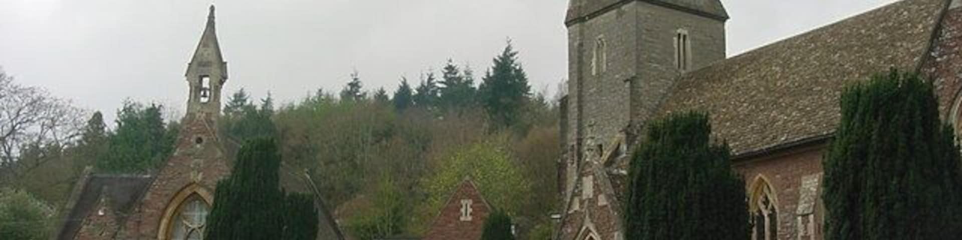 Huntley - Church of St John the Baptist and Primary School The church is of Norman origin, the tower is original with the main building a Victorian restoration.