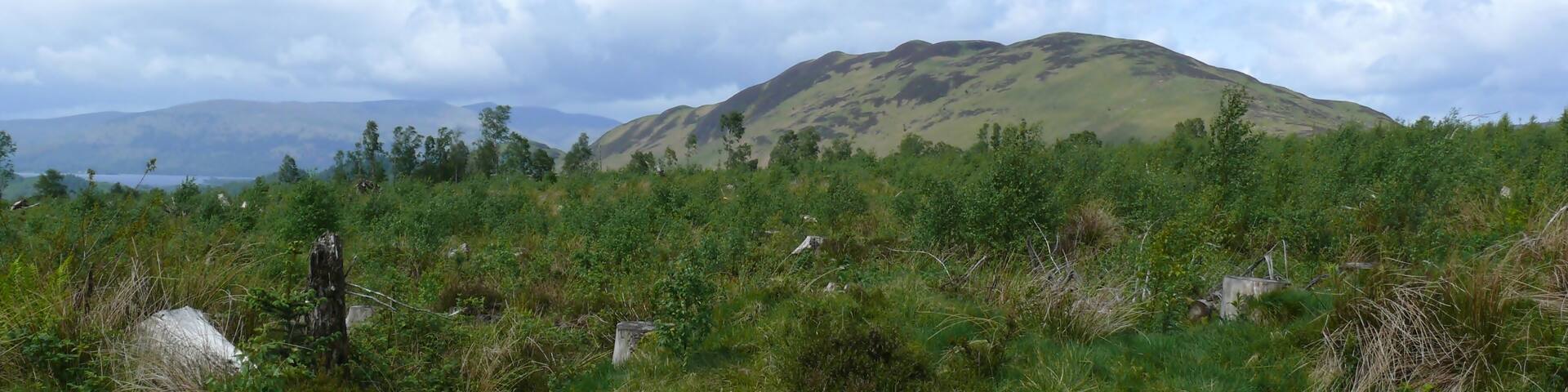 Conic Hill near Balmaha on the eastern shore of Loch Lomond, Scotland.