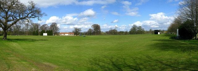 West Tanfield Cricket Club The Club moved to its current ground at Sleningford in 1907. In the 1930's the pavilion stood near the tree to the very left in this shot.