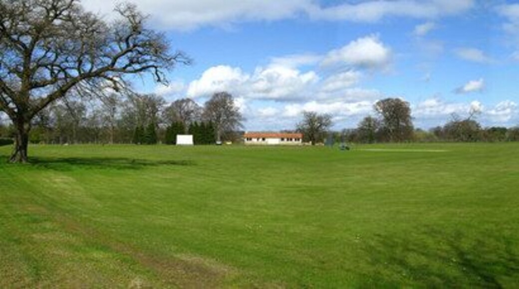 West Tanfield Cricket Club The Club moved to its current ground at Sleningford in 1907. In the 1930's the pavilion stood near the tree to the very left in this shot.