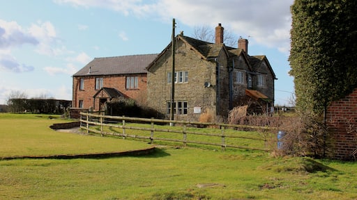 Photograph of Newton Hall Farmhouse, Mottram St Andrew, Cheshire, with attached cottage to the rear