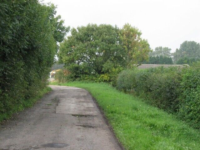 The Track From Goose Farm The first part of a Public Footpath to Sutton-on-the-Forest.