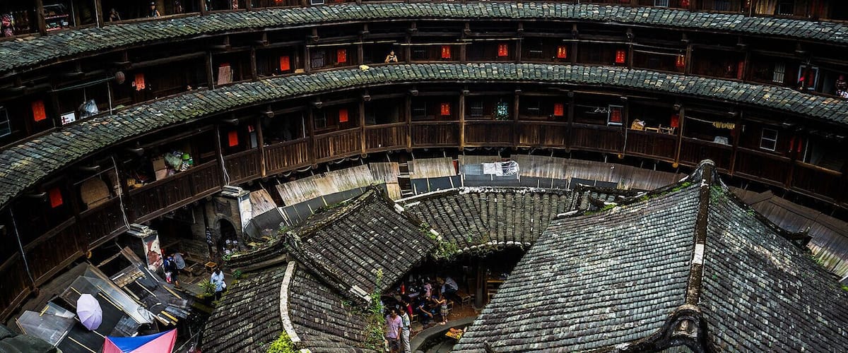 #Fujian Earth Buildings——"The flying saucer that fell from the sky,the mushroom that grows on the ground'. #福建土楼