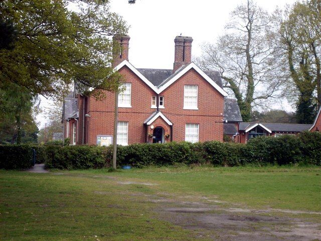 Copythorne Church of England Infant School The school viewed from the Scout field.