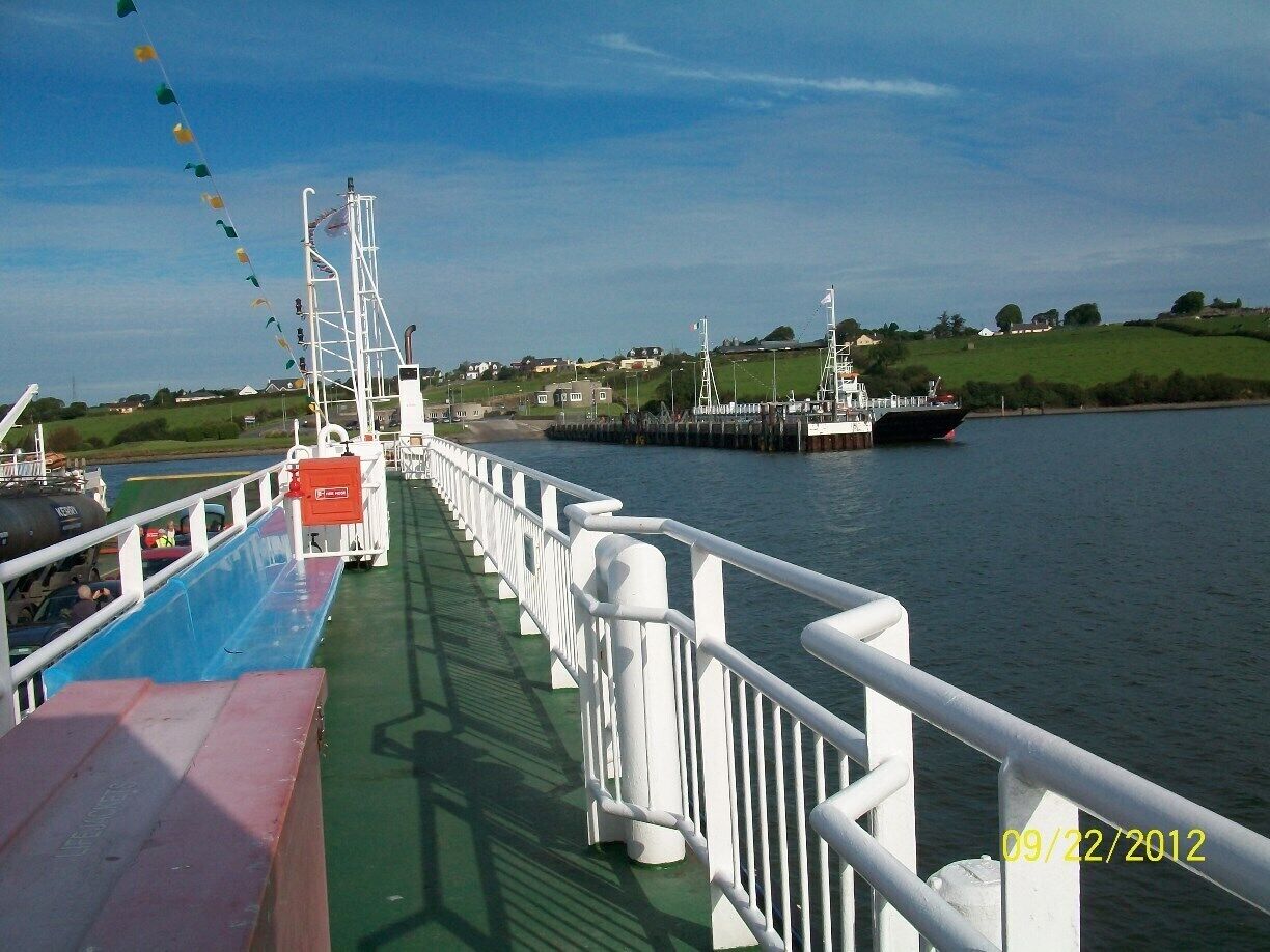 Just finishing ride on ferry across Shannon River
