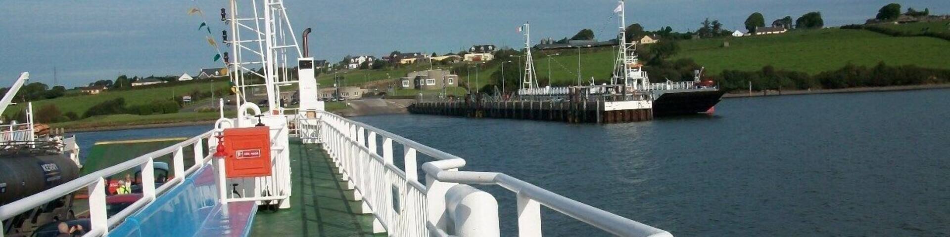 Just finishing ride on ferry across Shannon River