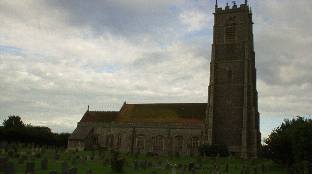 Church of the Holy Trinity and All Saints, Winterton on Sea. The tower of Winterton's parish church is one of the tallest in the country at 132 feet, and dates from the 15th century. The tower is easily visible for miles around as it towers over the low lying surrounding area.