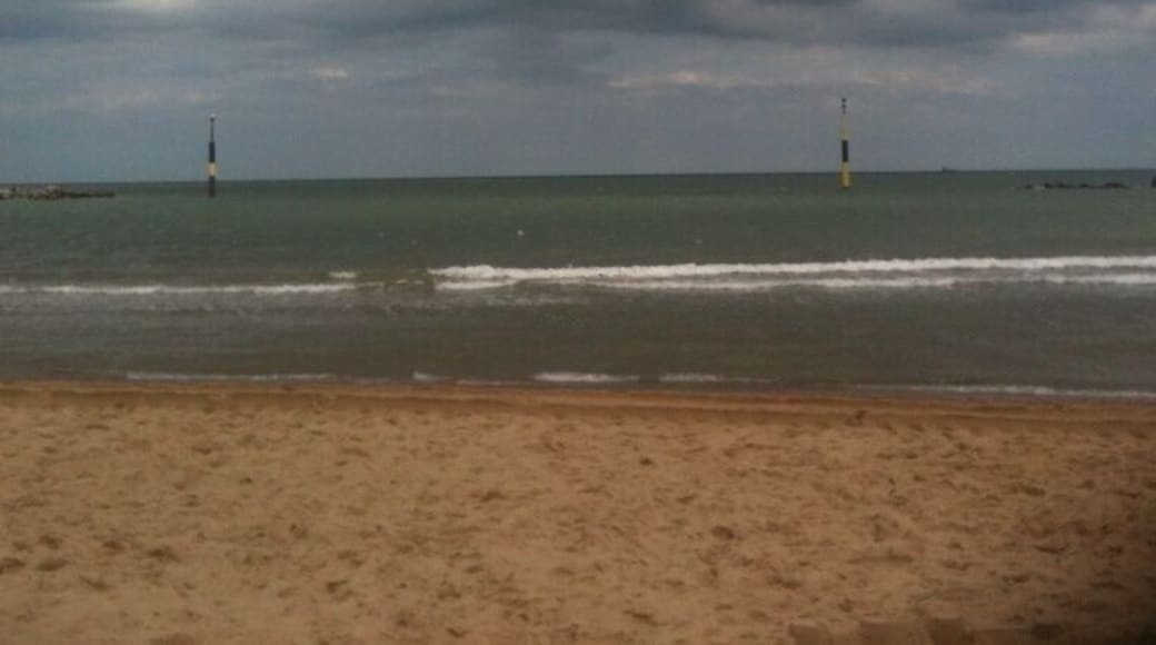 Classic day at the beach in England! Cloud, wind and sand.