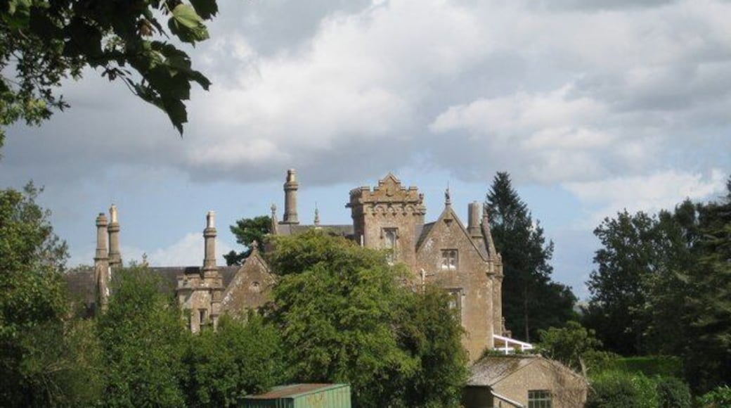 View of Moorlands from the lane - Merriott From Moorlands Road leading out of Merriott, the house across the paddock gives the impression of a great Victorian pile. During the time of the Spanish Civil War,the notable Mr Petter of Yeovil and others had acquired the house and Mr Peter Biffin a missionary from Spain brought over Protestant refugee women and children who lived there during Franco's regime.