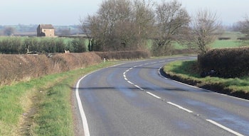 The B4116 Sheepy Road Heading northeast towards Sheepy Magna, Leicestershire.