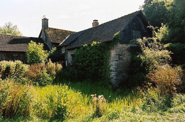 Selworthy: Piles Mill, Allerford. Hidden from the nearby A39 and now in the care of the National Trust, the mill retains a 10' overshot waterwheel and machinery - not original - and is open to the public as a small rural museum. It last worked as a flour or grist mill in the 1930s. The leat channel is now dry