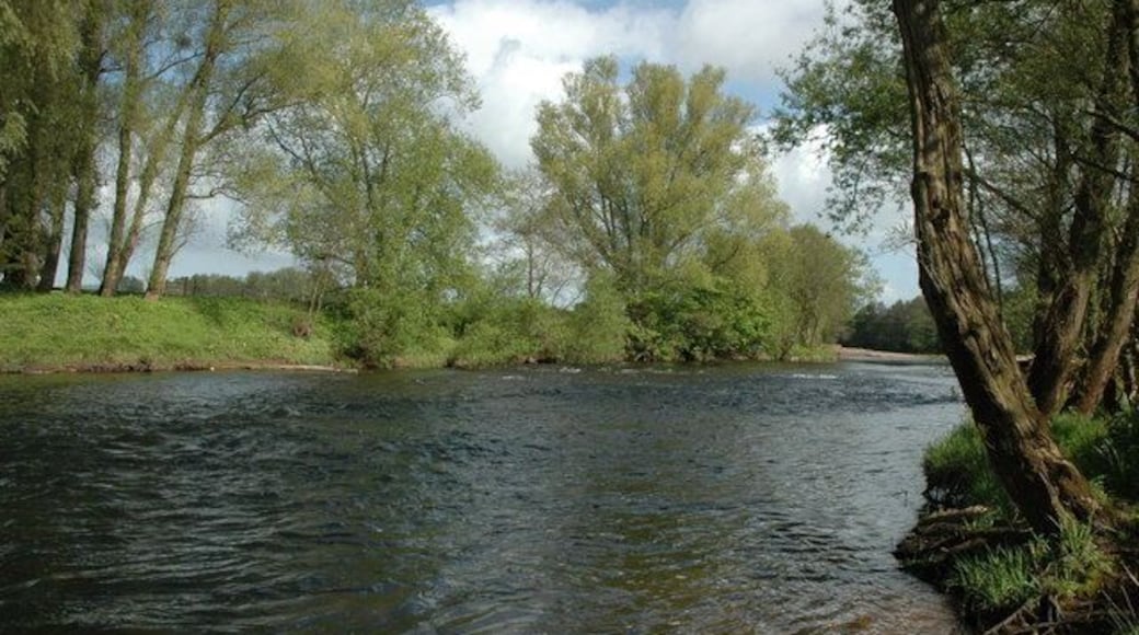 River Usk at Clytha Park View up the River Usk at Clytha Park.