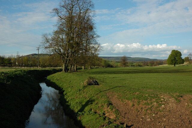 Monks Ditch, Llanwern Monks Ditch viewed from the road bridge at Llanwern.
