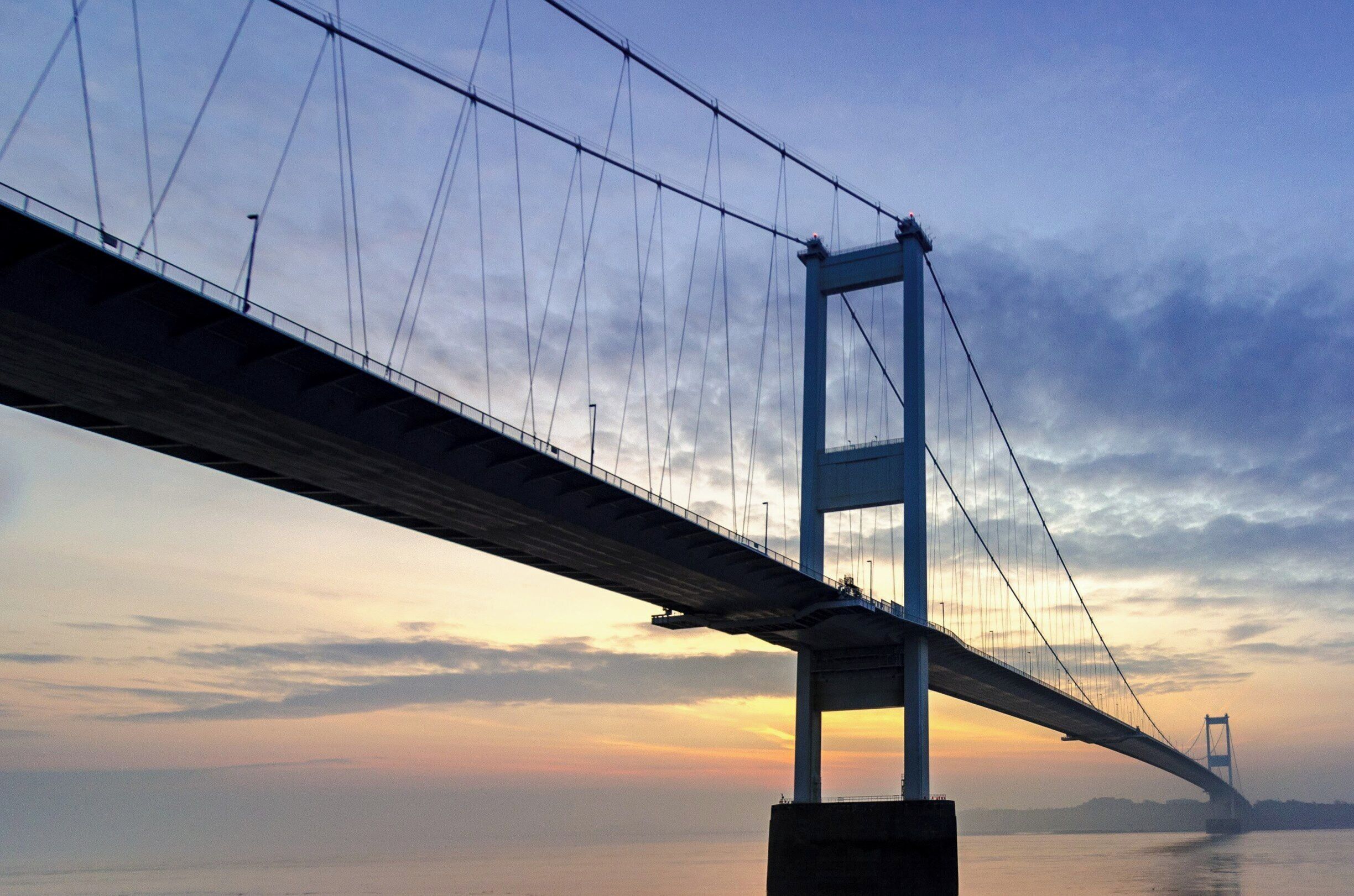 Early rise to catch sun rise behind the Severn bridge