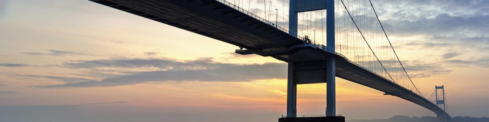 Early rise to catch sun rise behind the Severn bridge