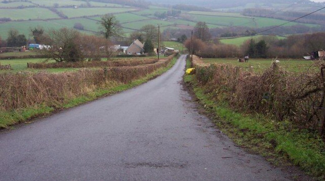 Steep lane down to Bullyhole Bottom