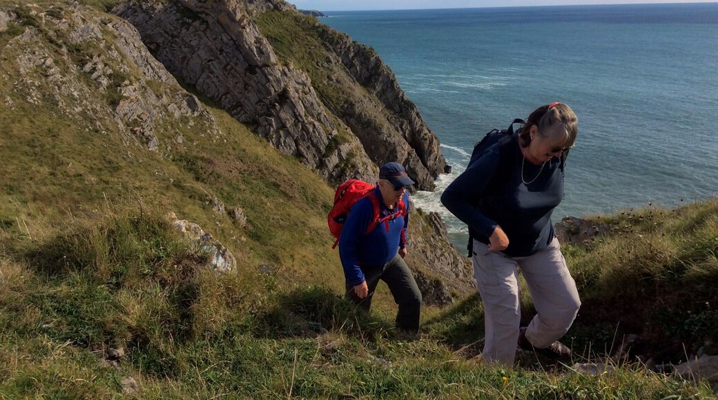 Great works are performed not by strength but by perseverance.
Samuel Johnson
This day of hiking was filled with plenty of up and down sections. As well, it was the longest stretch of a four day/50 mile journey. However, the sound of the oceans laughter, the feel of the sun's breath and the feast of vistas fuelled our perseverance making the hiking easier.
My oldest brother and his wife, Colleen, are the veterans of hiking in the area and were the generous hosts of the trip. Their good qualities are in great abundance and perseverance is certainly one of them.
#hiking