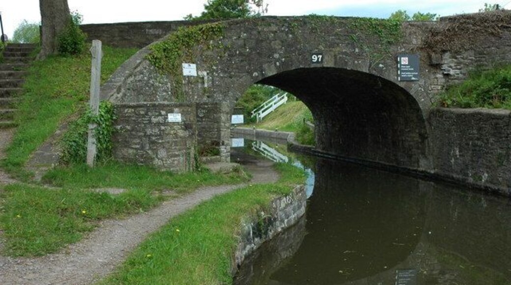 Bridge 97, Monmouthshire and Brecon Canal Bridge 97 at Govilon Wharf on the Monmouthshire and Brecon Canal.