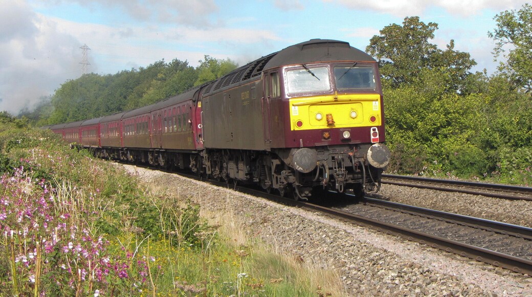 Charter train at St George's. A class 47 locomotive, No. 47237, brings up the rear of a charter train near St George's.