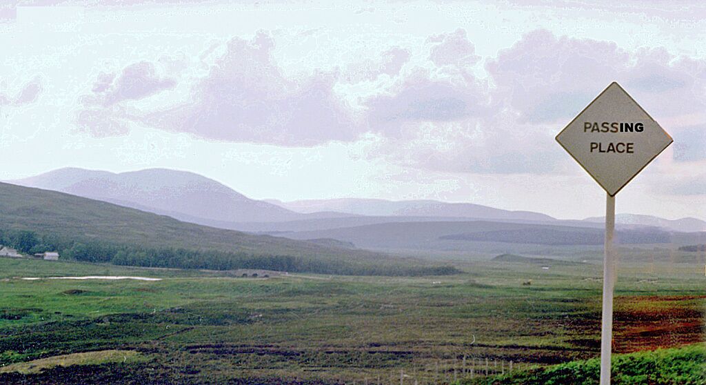 Ben Hope from Altnaharra. View NW, from near Mudale Bridge, to Ben Hope (3,040 ft.) - the most northerly 'Munroe'.